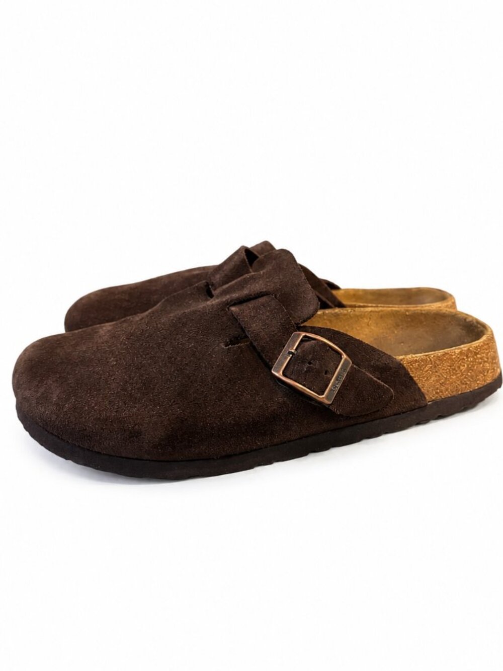 Betula Birkenstock Clogs EU 38 Narrow Brown Suede Boston Style Women’s 7–7.5